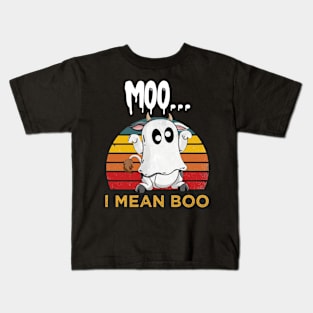 moo I mean boo Kids T-Shirt